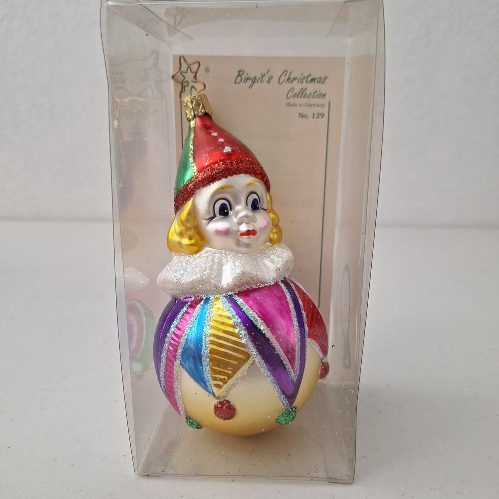 RARE Inge Glass Birgit's Collection "Erwin's Roly Poly" Christmas Ornament